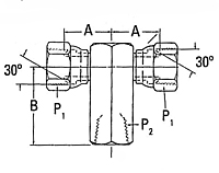 2253 NPSM X Internal Pipe Tee Adapter